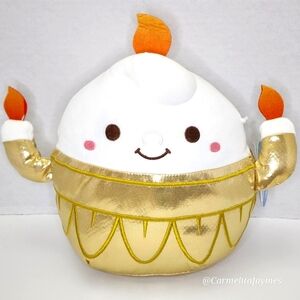 LUMIERE🕯11" White & Gold Candelabra Disney Beauty & the Beast Squishmallow NWT